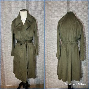 Zara Faux suede olive trench